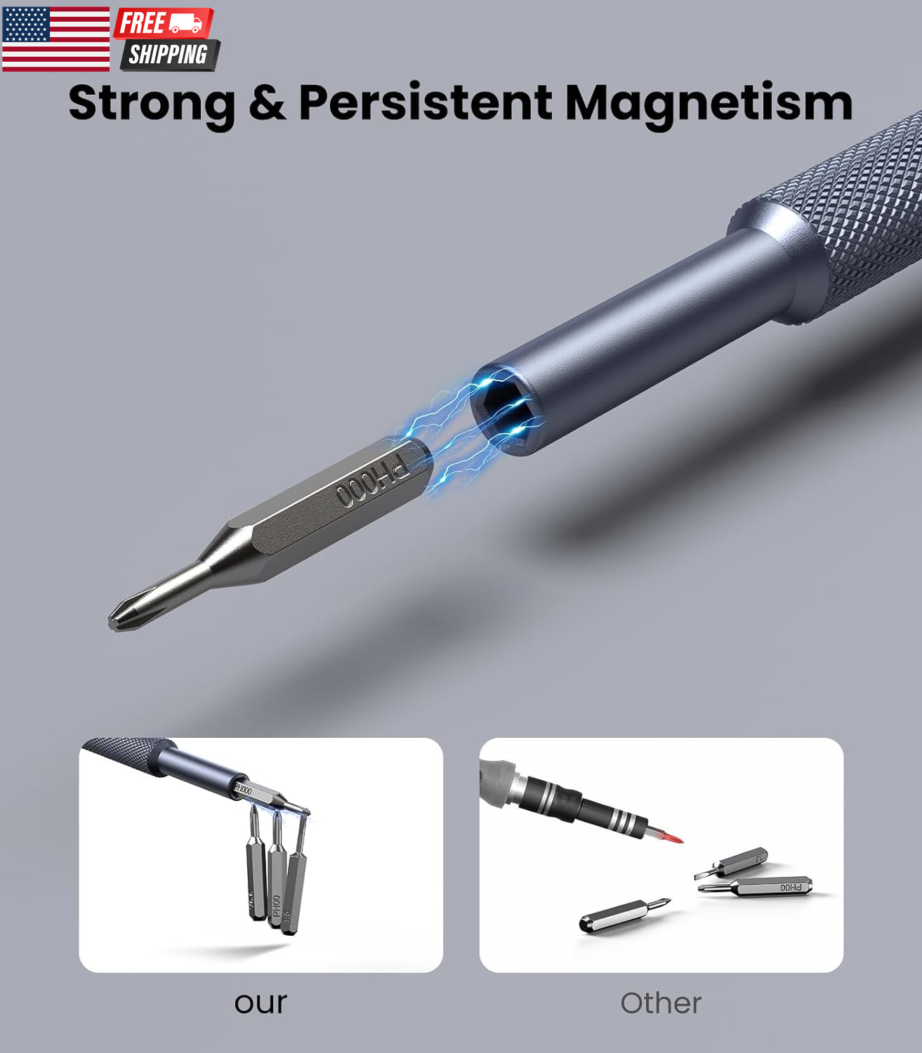 128-In-1 Precision Screwdriver Set, Professional Magnetic Mini Repair Tool Kit f