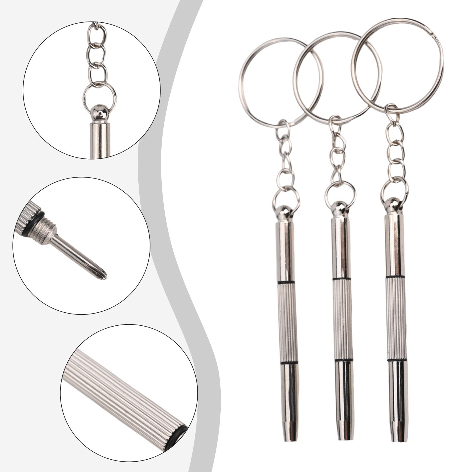 Everyday Carry Screwdriver Keychain Portable Manual Measurement Deviation