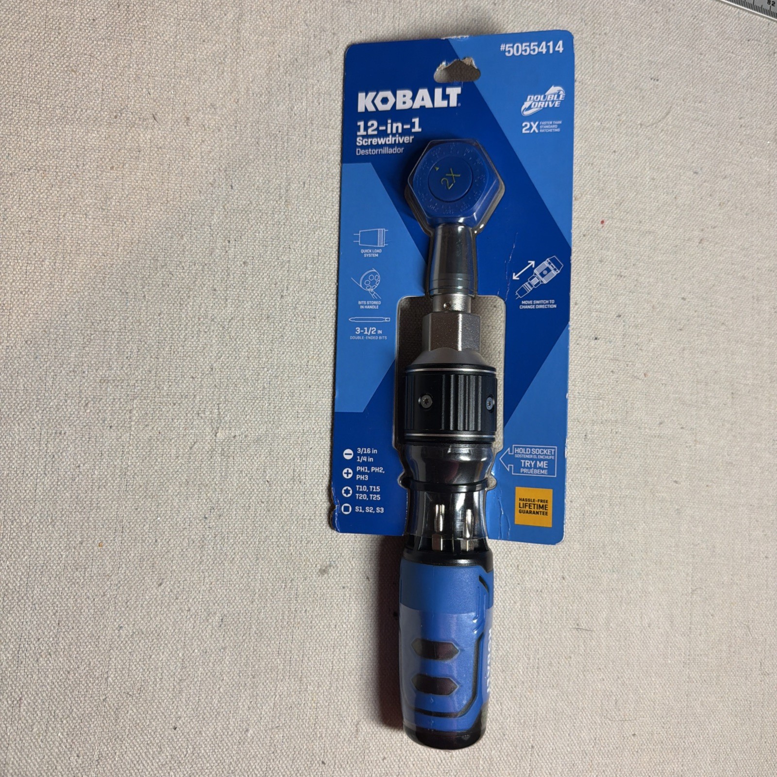 Kobalt 12-in-1 Double Drive Ratcheting Screwdriver #5055414 New Sealed Multi Bit