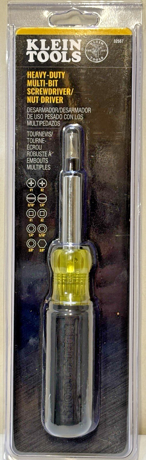 Klein Tools 32557 Multi-Bit Screwdriver Nut Driver 10-in-1 Heavy Duty