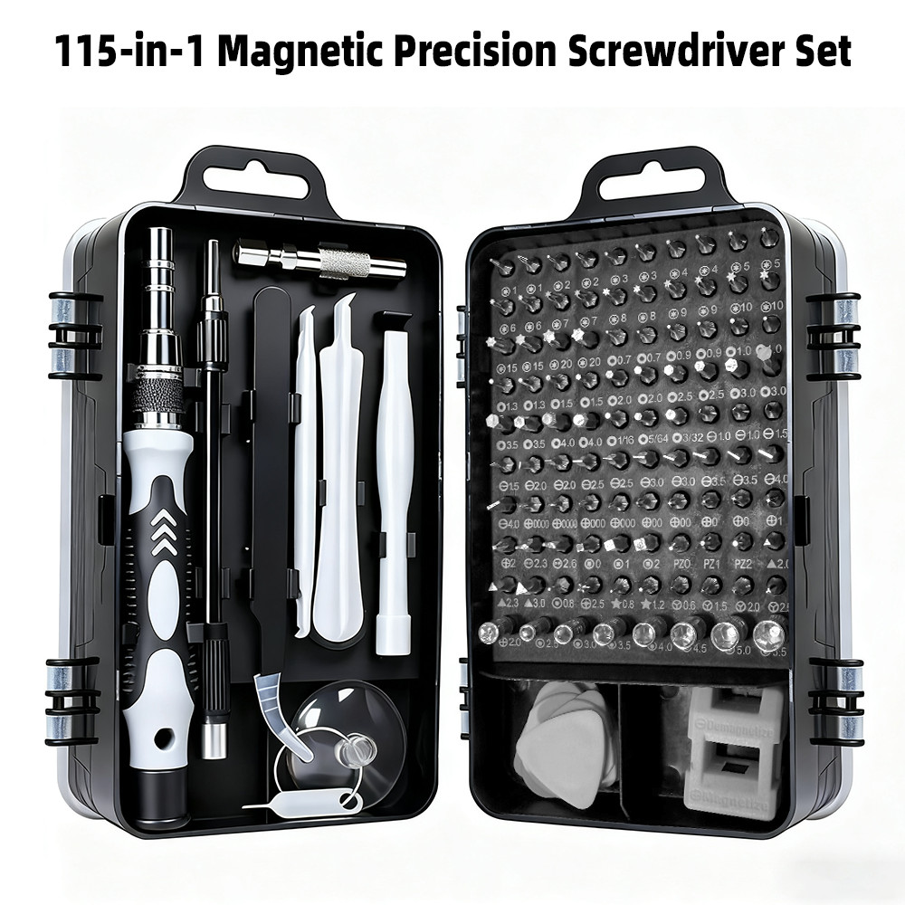 115 In 1 Magnetic Precision Repair Screwdriver Set Electronics Tool Kit