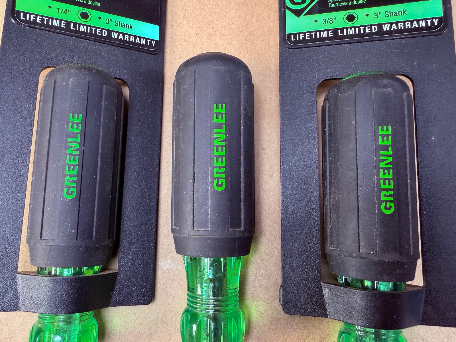 Greenlee 3 pc Nut Driver Set 0253-12C 0253-13C 0253-15C 1/4″ 5/16″ 3/8″