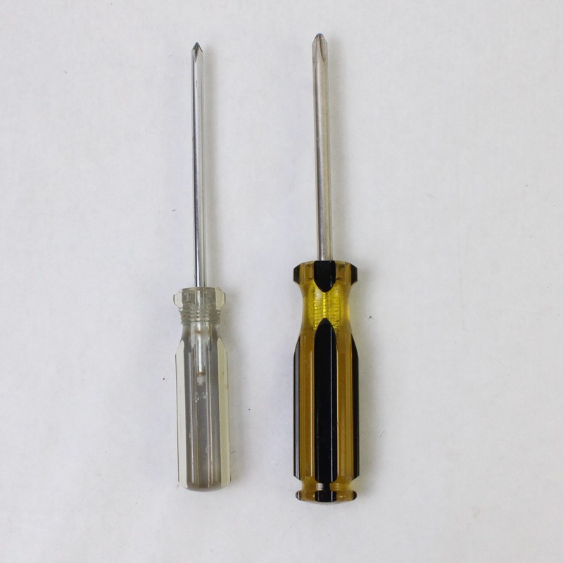 Lot of 2 Phillips Screwdrivers 7.5in Used Hand Tool