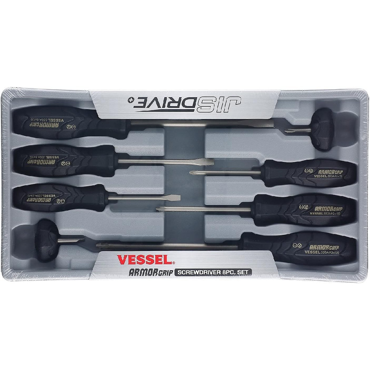 Vessel Armor Grip Screwdriver 8Pc. Set Jisdrive No.550A8Ptu Previous