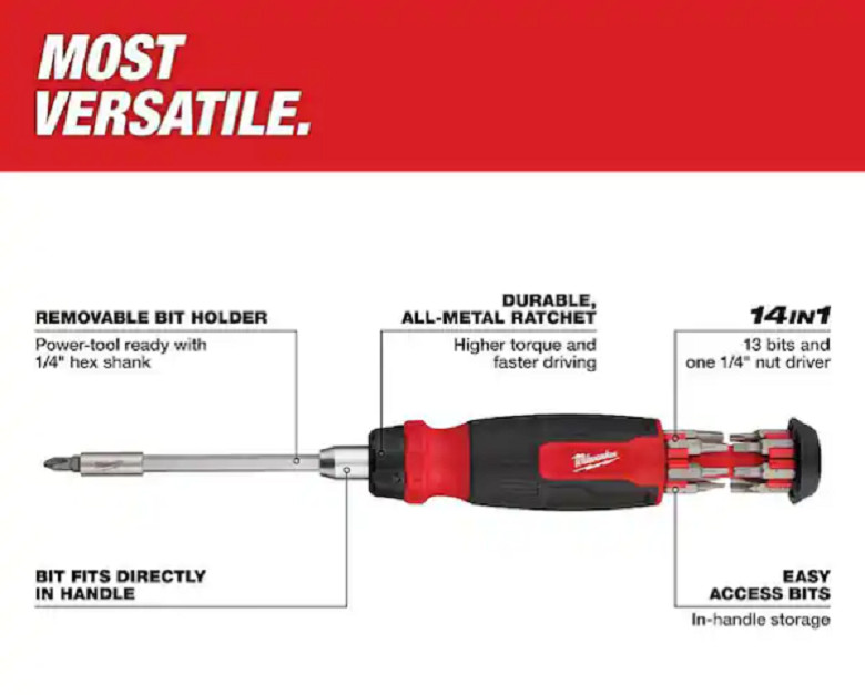NEW Milwaukee 48-22-2905 14-in-1 Multi-Bit and 8-in-1 Ratcheting Screwdrivers