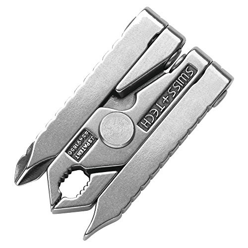 Key Ring Multi-Tool, Solid Stainless Steel Construction, Polished Finish, 6-in-1