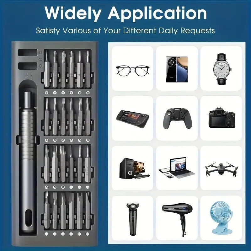 25 in 1 mini screwdriver set, flat head and cross shaped small screwdrivers, sui