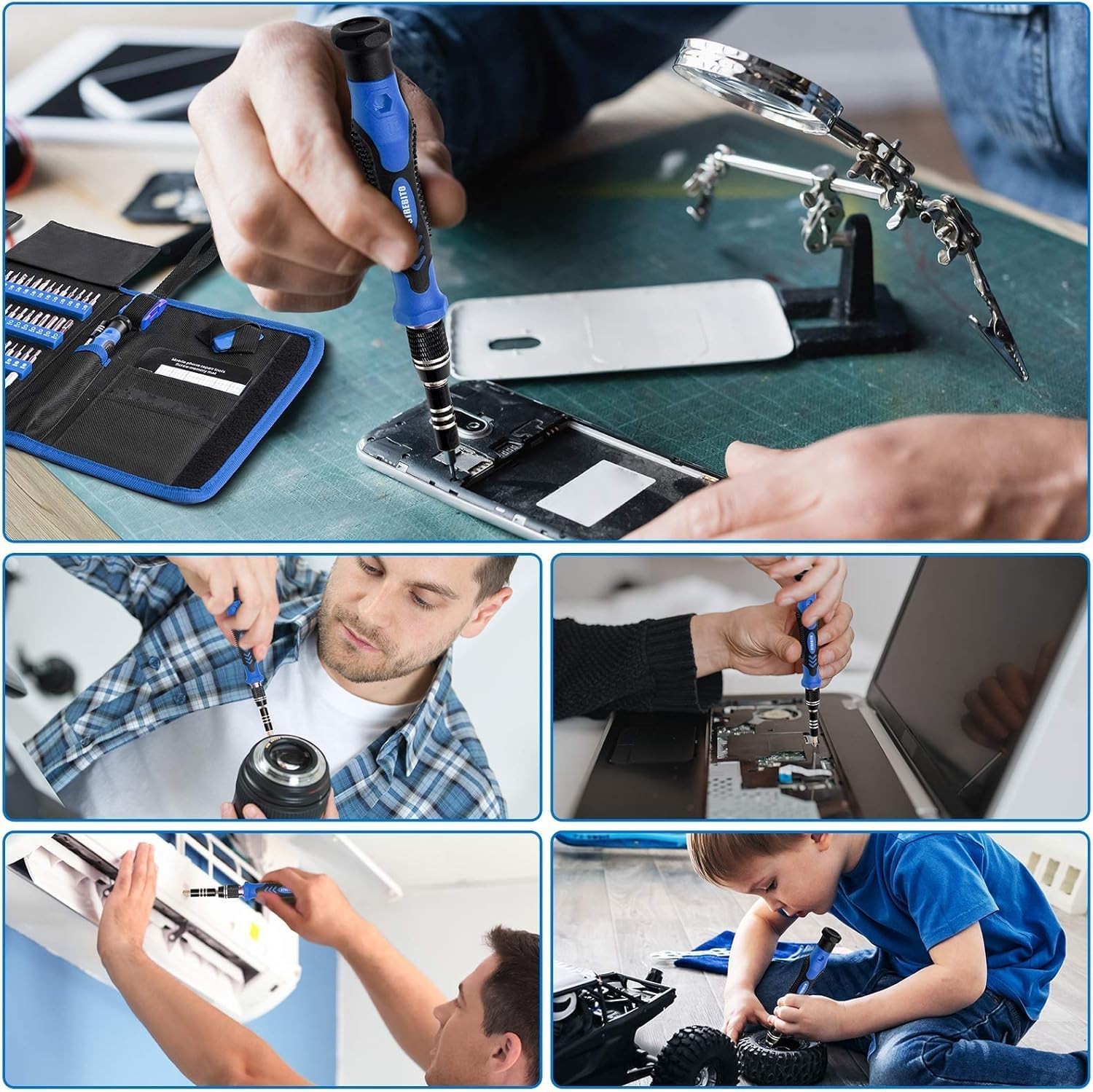 Precision Screwdriver Set 120 Bits Tools for Phone Laptop PC Tablet Repair Kit