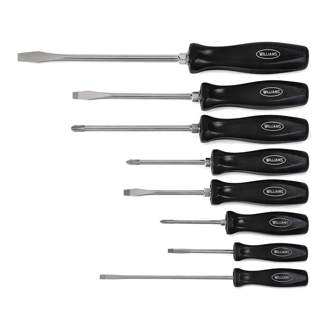 Williams Endurogrip 8pc Mixed Screwdriver Set Phillips Slotted Comfort Grip