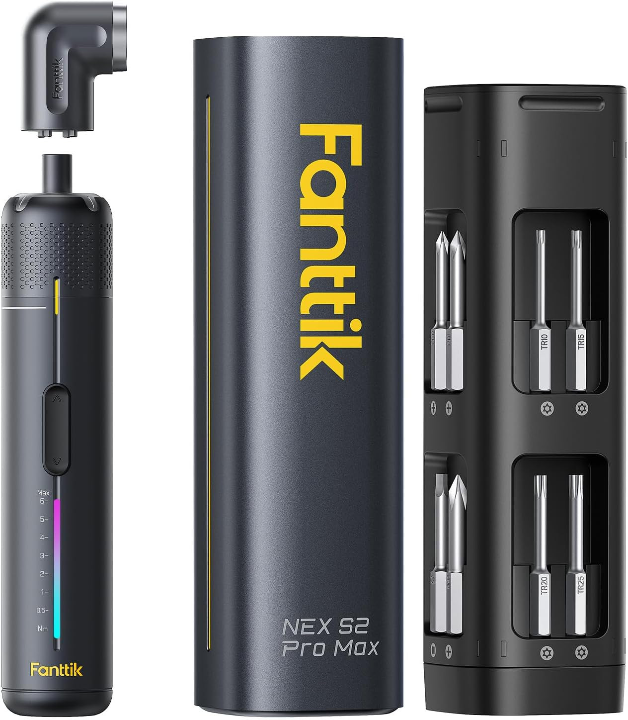 S2 Pro Max Electric Screwdriver, Cordless Screwdriver Set, 7 Torque Settings, 0.