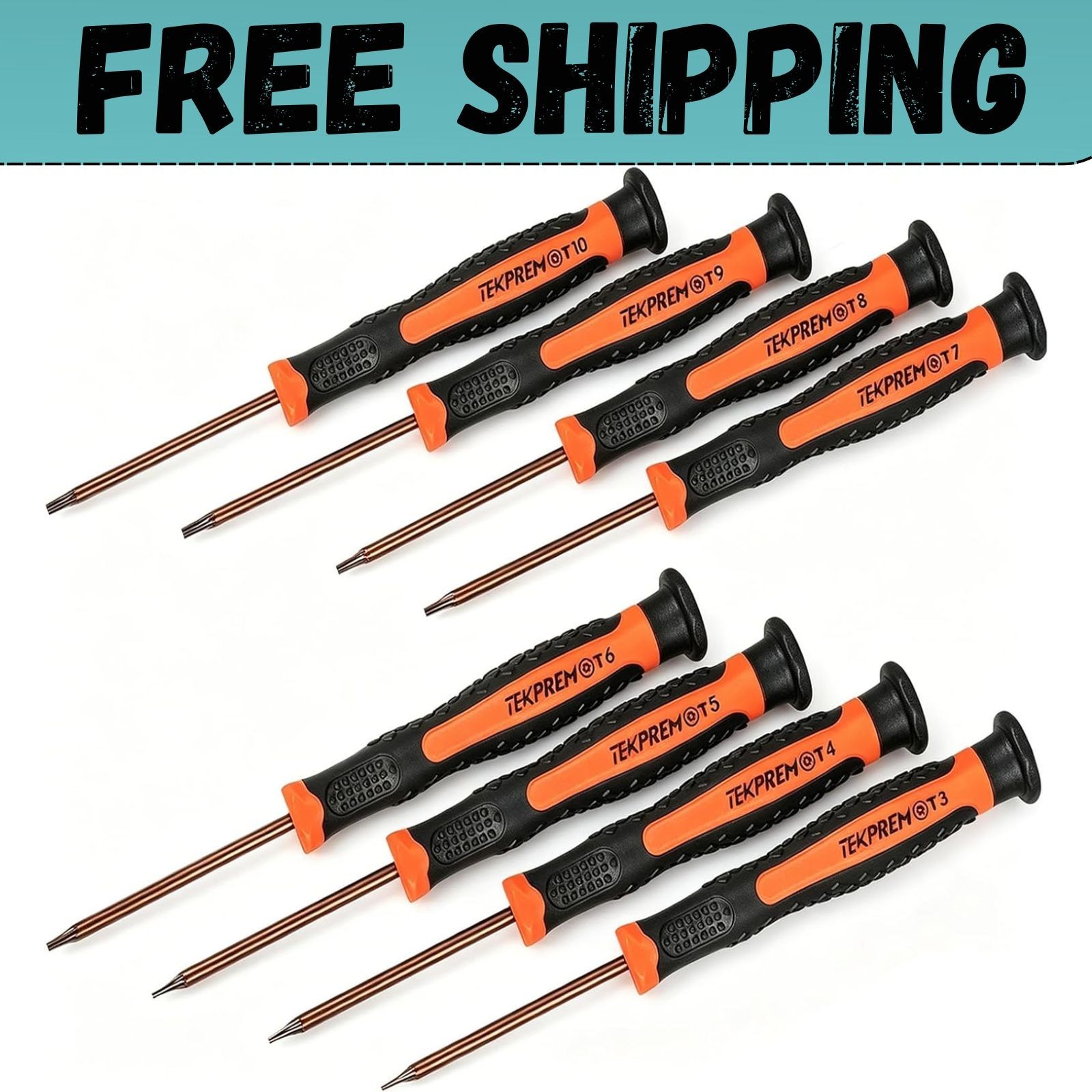 8 in 1 Small Torx Screwdriver Set with T3 T4 T5 T6 T7 T8 T9 T10 Torx Security Bi