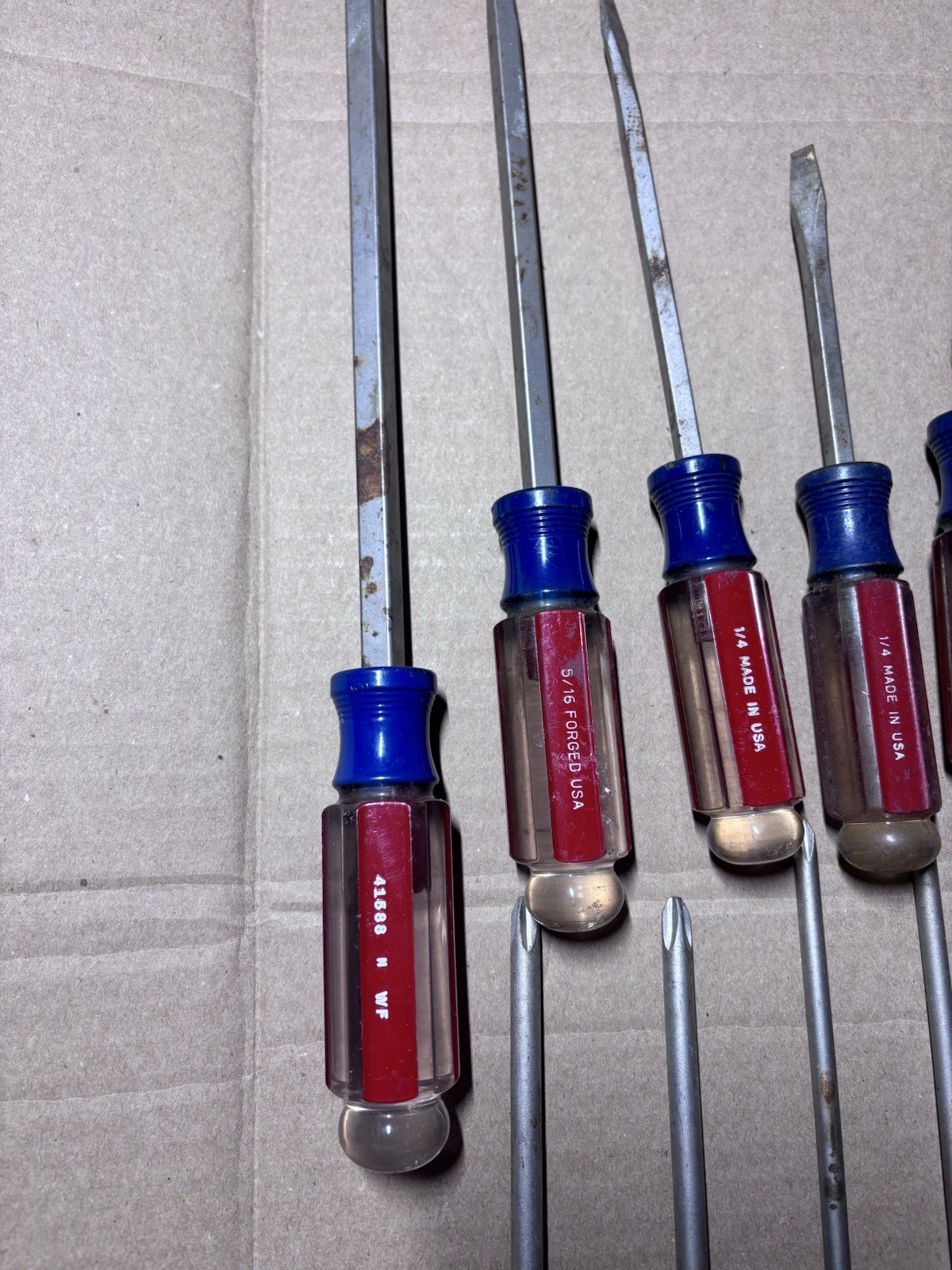 Vintage Craftsman WF USA Screwdriver Set Lot (27 Pc) Flathead Phillips Torx Blue