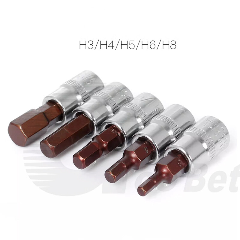 Impact Allen Key Hex Bit Socket Set 1/4″ Drive H2 H2.5 H3 H4 H5 H6 H8 2mm to 8mm