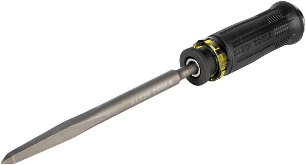 Klein Tools 32753SD SDS Demolition Screwdriver, Flat Chisel and Bull Black