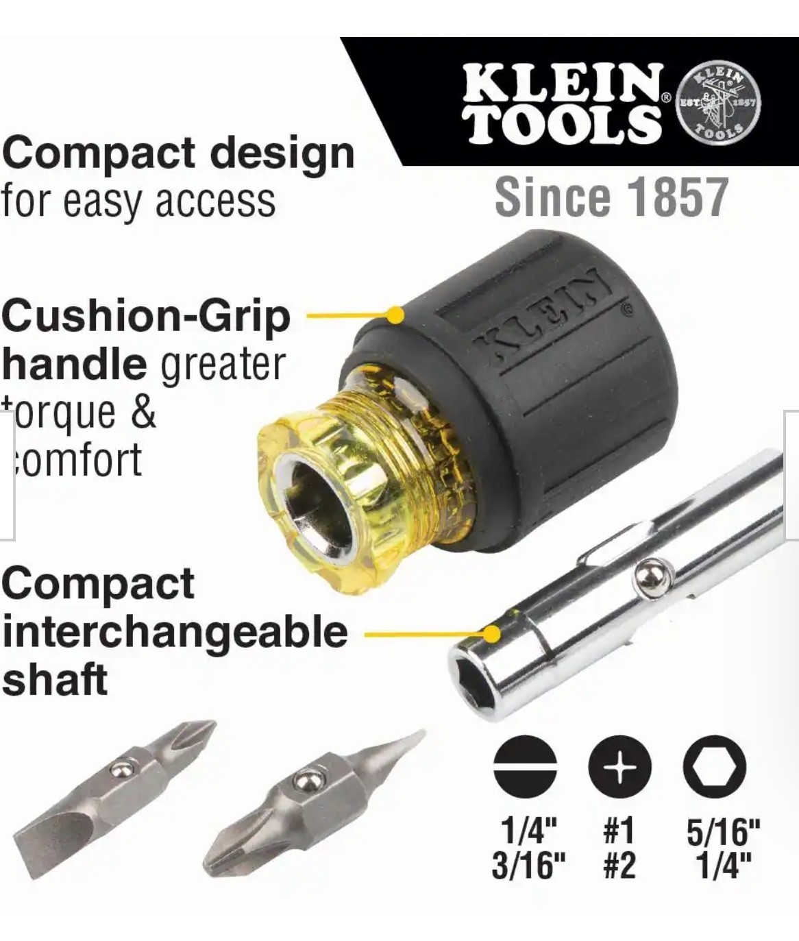 Klein Tools Multi-Bit Screwdriver and Nut Driver Set (3-Piece)