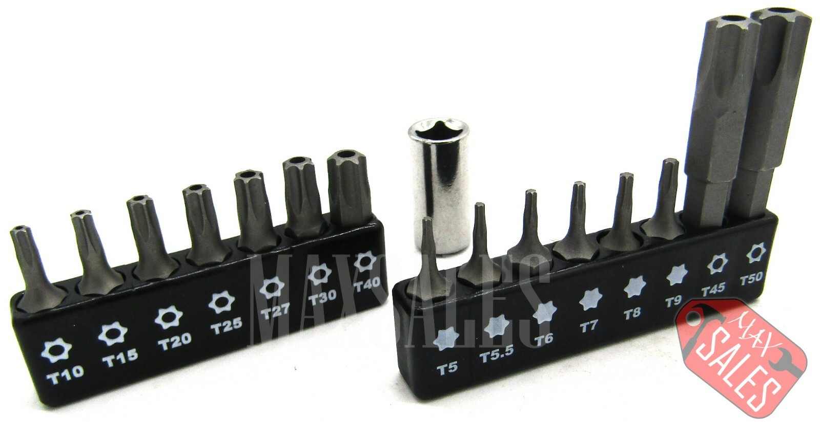 16pc Security Torx Bit Set Tamper Proof Star T5 T7 T10 T15 T20 T25 T30 T40 T50