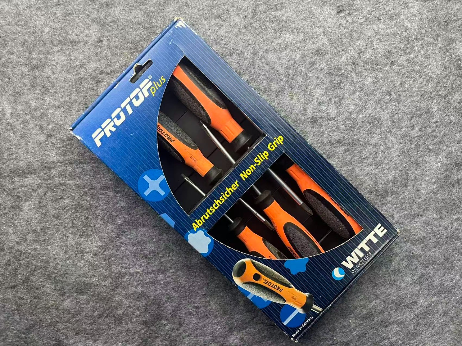 Witte protop plus 5 piece slotted and phillips screwdriver set orange handle