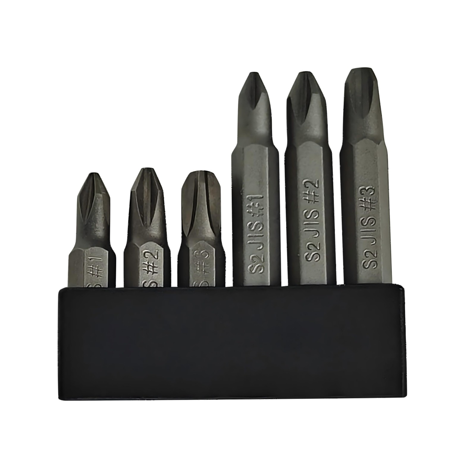 6Pcs JIS Screwdriver Bit Set – 35mm&50mm-With Magnetic Tip, 1/4 Hex Shank, S2 Al