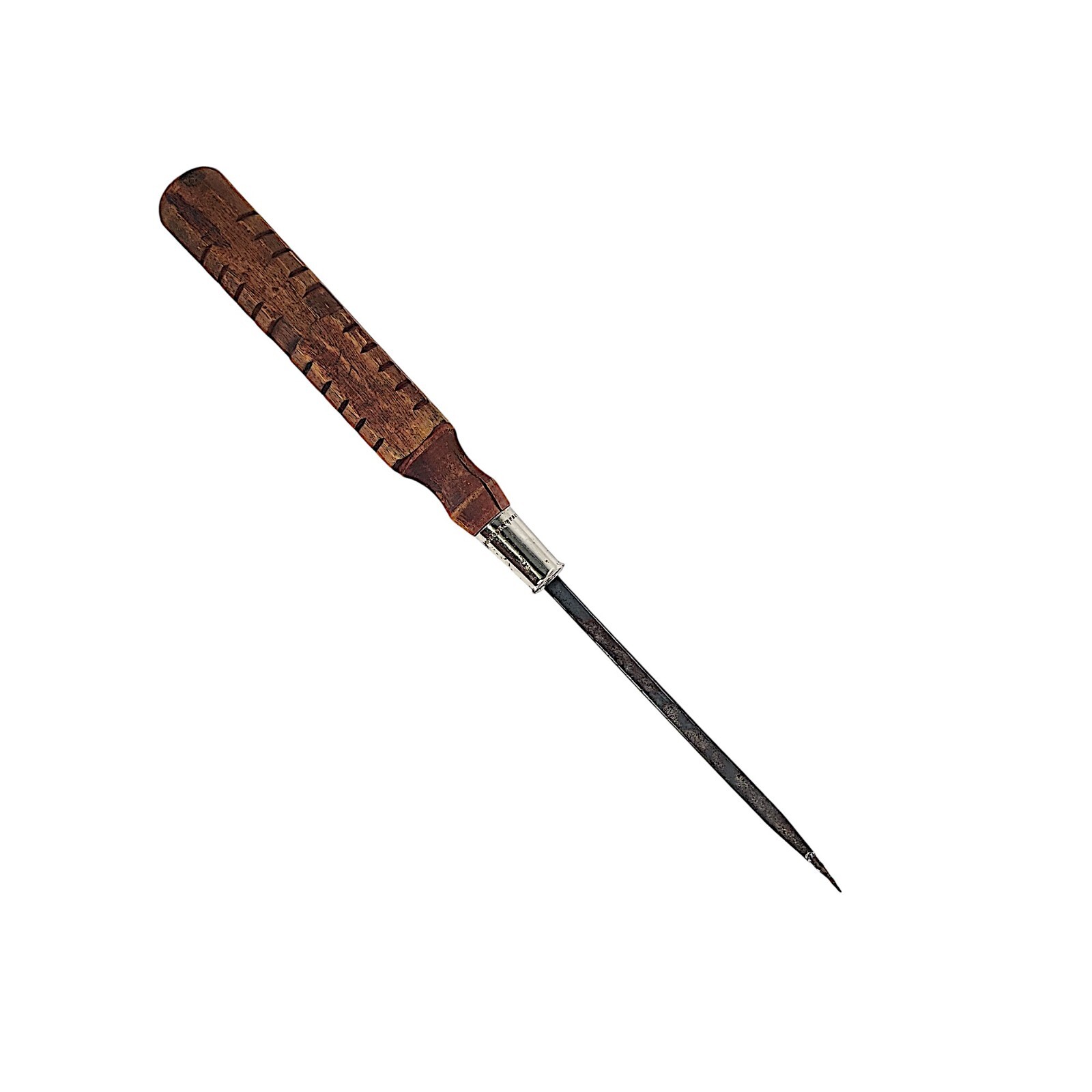Vintage Wood Handle Flat Head Screwdriver Long 15.2 inches