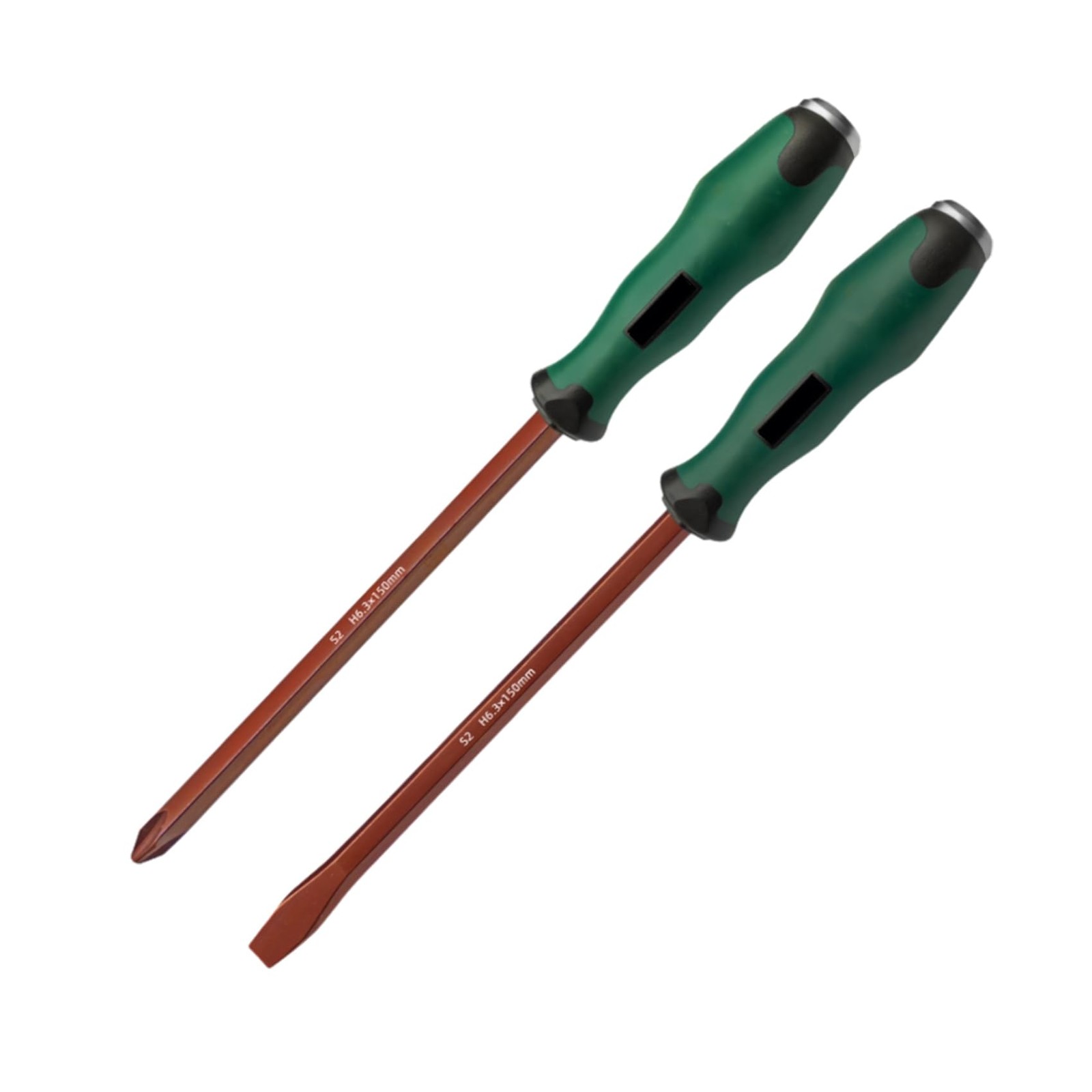 Demolition Screwdriver,2 Pieces 6 * 150mm S2 Steel Go Through Slotted and PH2…