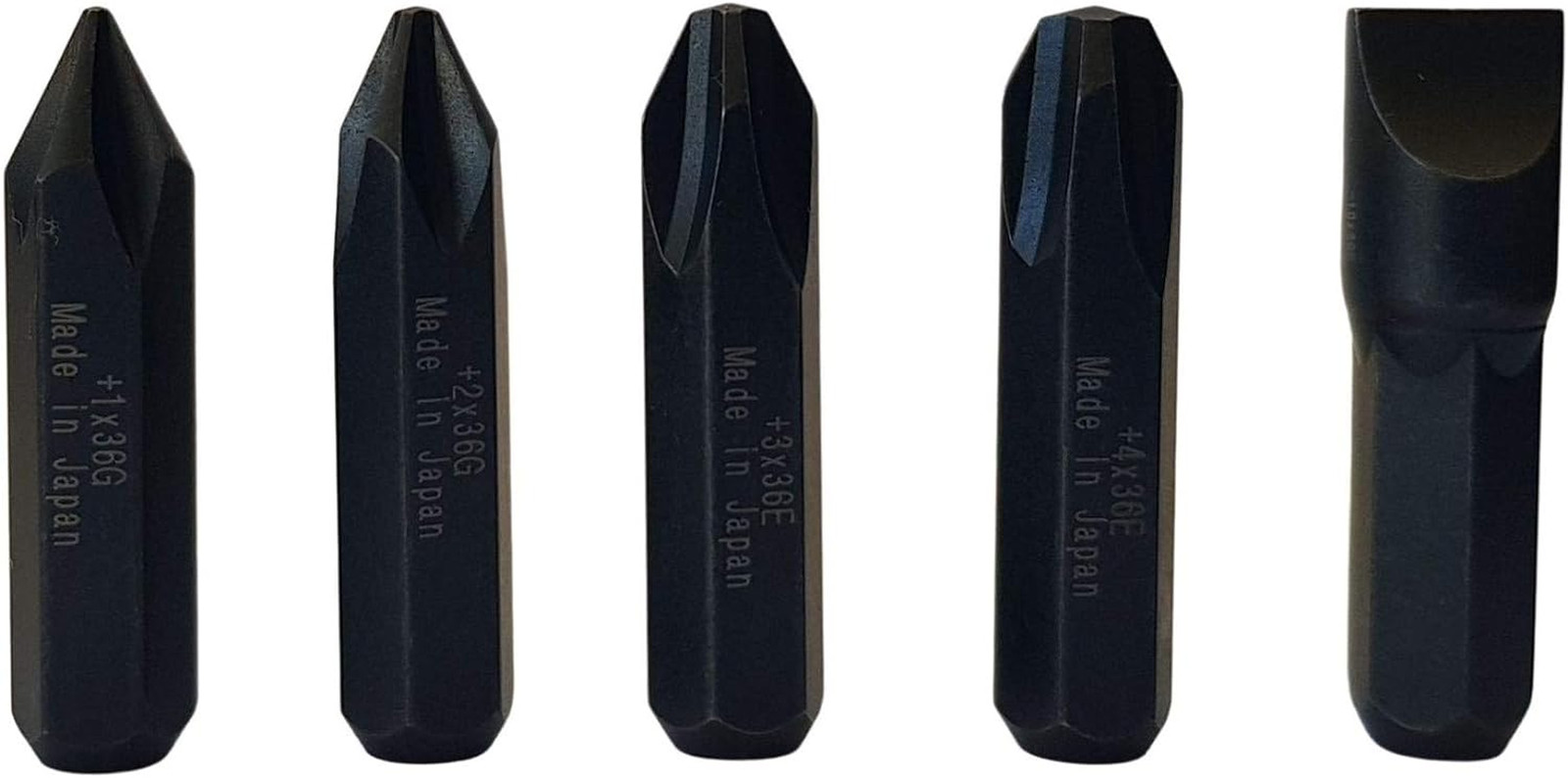 5/16 JIS Impact Screwdriver Bits | Made in Japan | +1 +2 +3 +4-10 (36Mm Long)
