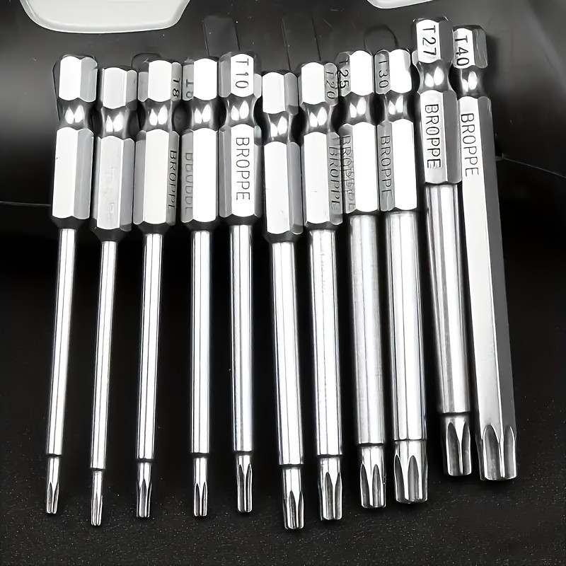 11-Piece Torx Screwdriver Bit Set – Multi-Size (T6-T40) for Vehicle Maintenance