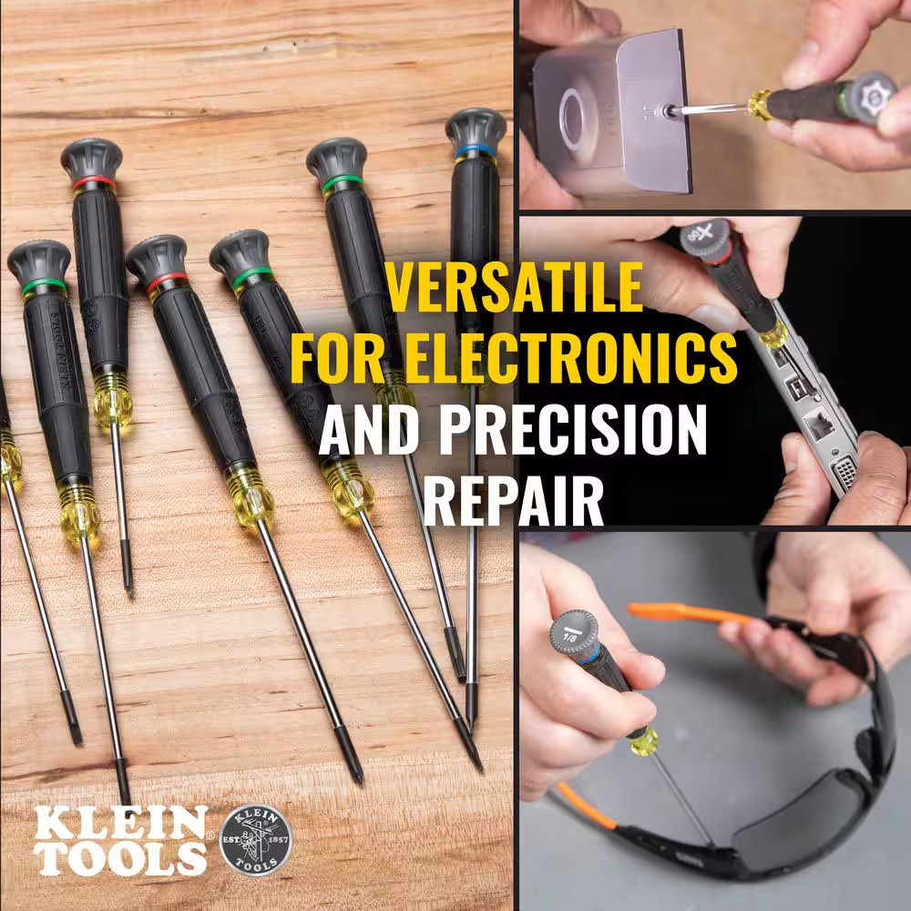 Precision Screwdriver Set, Slotted, Phillips, and TORX 8-Piece