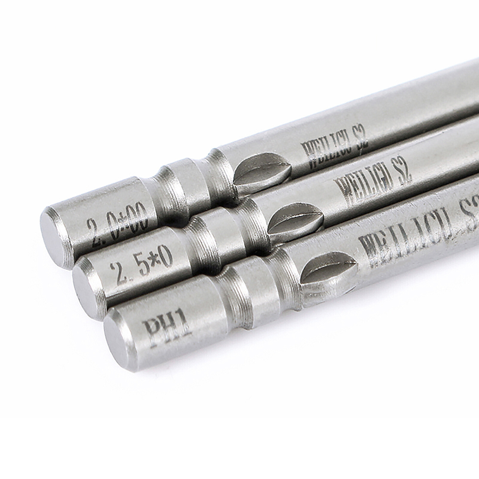 50mm-200mm Long Magnetic Power Drill Screwdriver Bit Set 5mm Round Shank