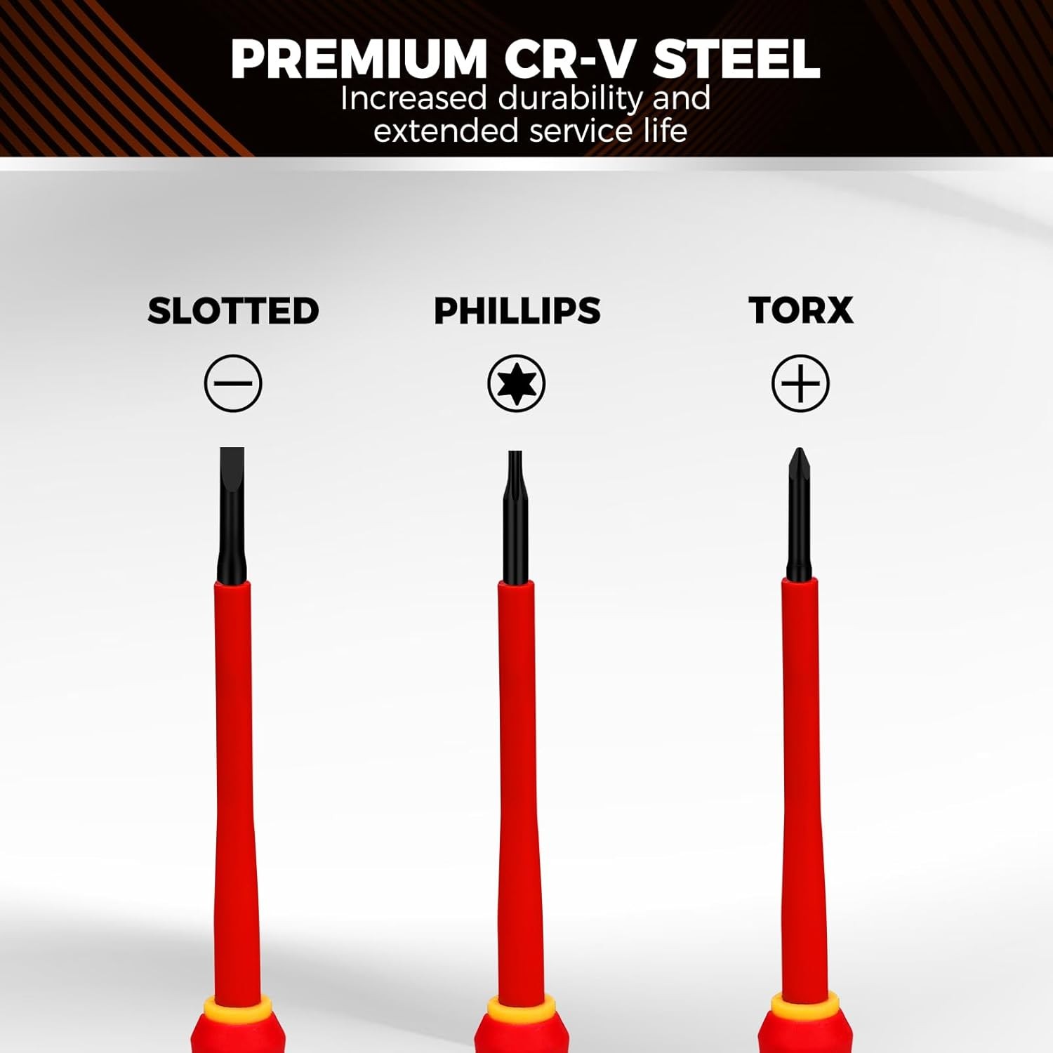 12 Piece Precision Insulated Electrician Screwdriver Set 1000V Piece Precision