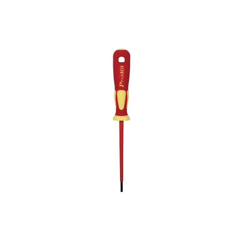 Pro’sKit SD-800-S5.5 Screwdriver 1000V Rated Flat 7/32″ X 0.04″ 5″ Blade Length