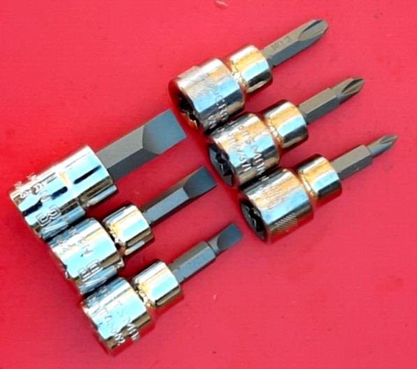 NEW CRAFTSMAN TOOLS 6 Piece 3/8″ Drive Phillips Flat Tip Bit Driver Socket Set