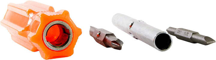 2 Pack 6 in 1 Security Screwdriver Nut Driver Flat Head & Phillips 1/4 5/16 #2