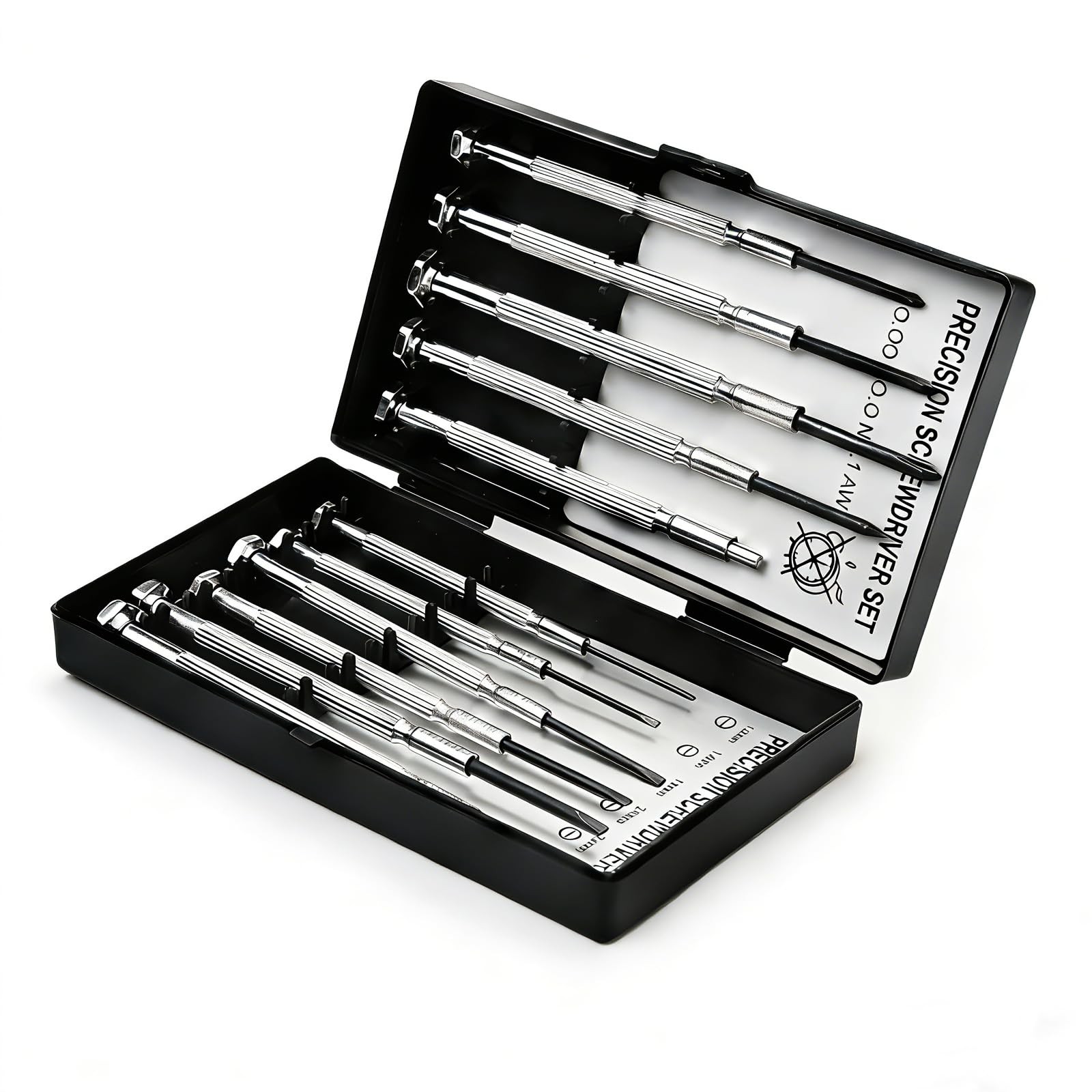 11PCS Small Precision Screwdriver Set, Premium Mini Small, Silver and Black
