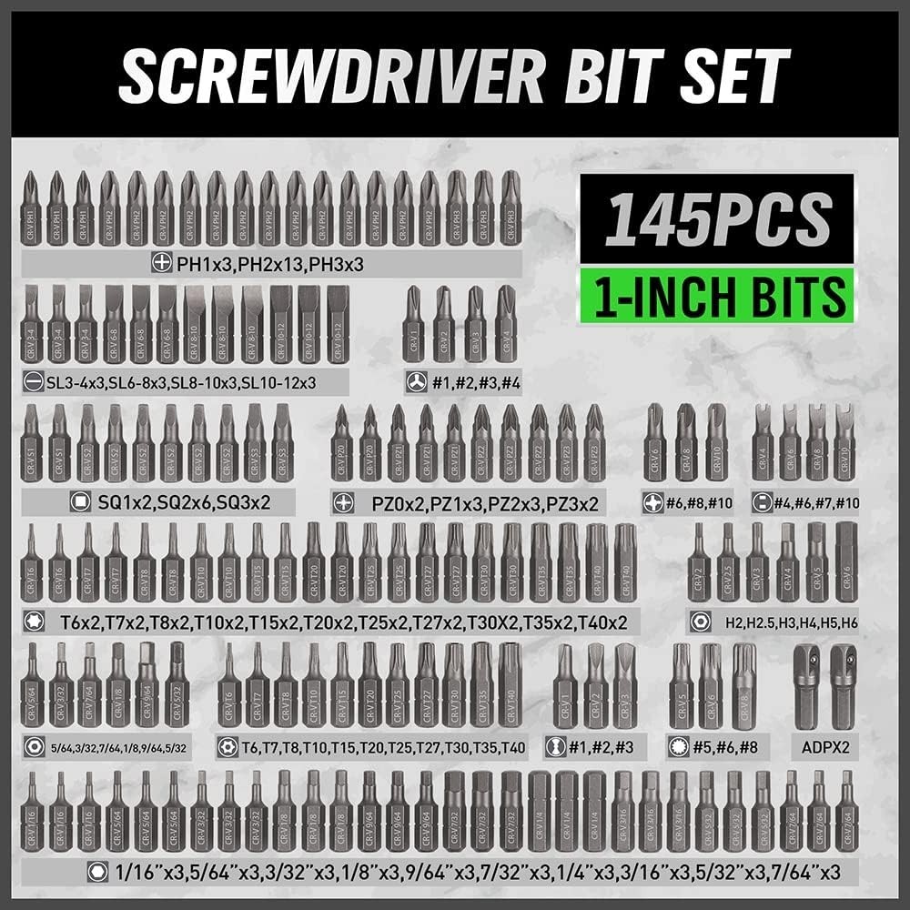 232-Piece Professional Screwdriver Bit Set with Quick Release & Security Bits