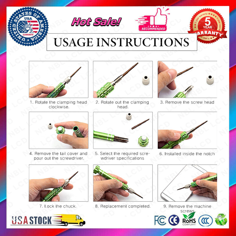 6 In 1 Screwdriver Repair Tool Kit For iPhone 11 12 13 Pro Max X 8 Plus 7 Phone