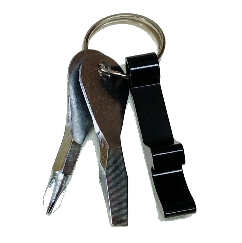 Screw Driver (2) Keychain Power Bit Driver 6 Pc Bit Driver Included – Green Case