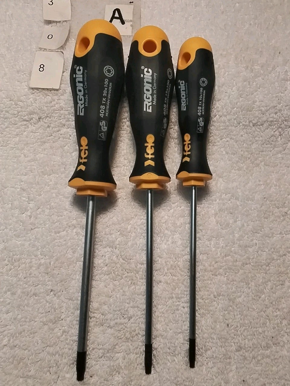 FELO 408 931 48 3PC TORX SCREWDRIVER HANDLE SET MADE IN GERMANY 🇩🇪