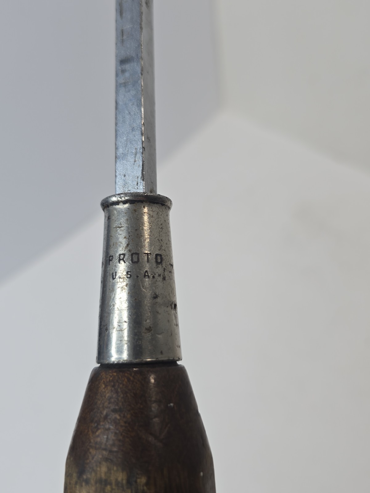 RARE Vintage Proto 12″ Flathead Screwdriver 9706 USA Wood Handle Tools