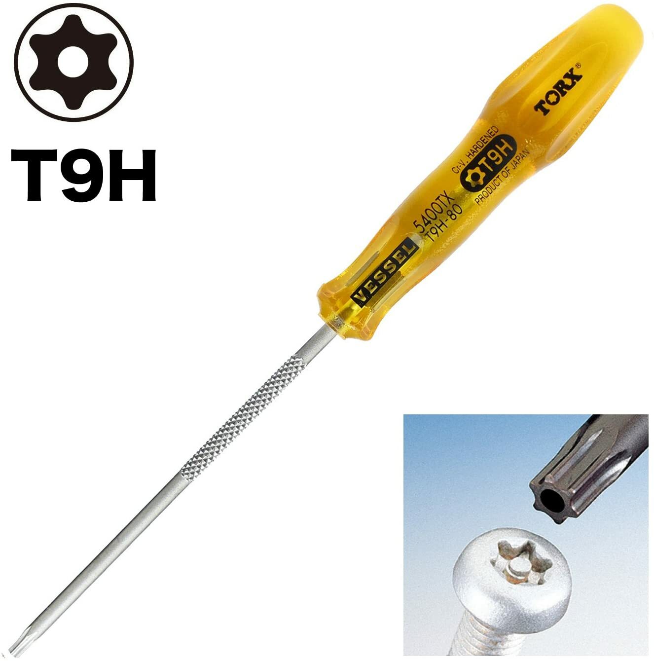 VESSEL TORX Driver 6-piece set 5400TX Power Grip T5 T6 T7H T8H T9H T10H Japan