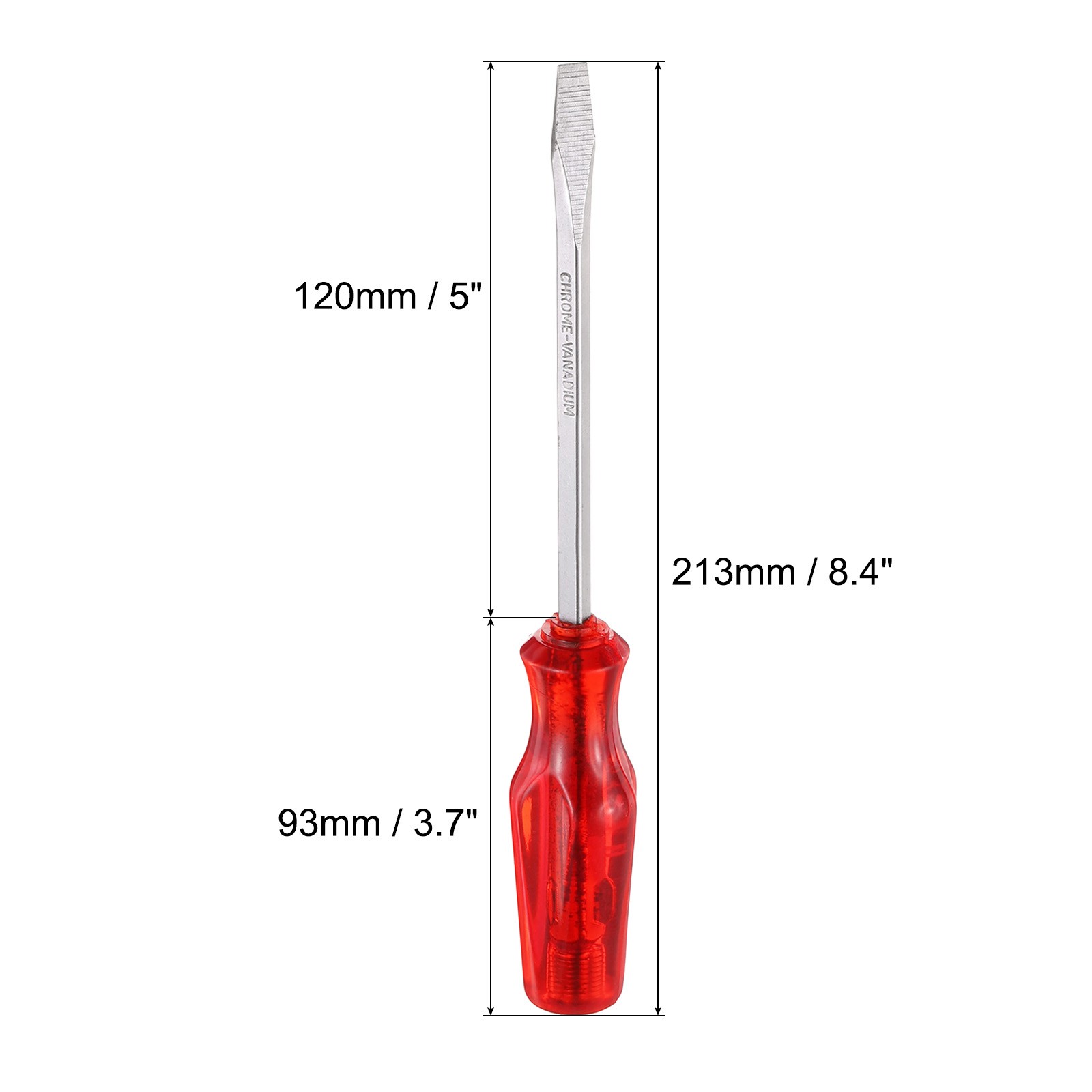 2pcs 6mm Demolition Driver Slotted Screwdriver with 5 Inch Square Shank