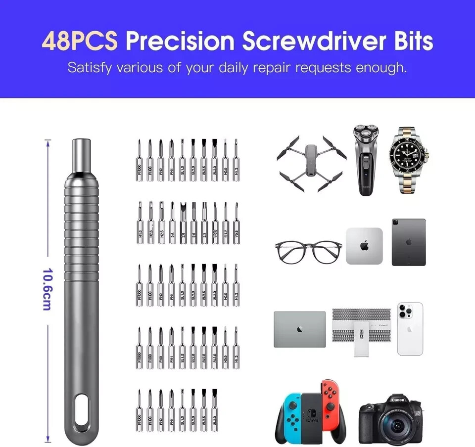 51-in-1 GREEN LYCA G-1231 Portable Precision Screwdriver Set, Magnetic Bits,