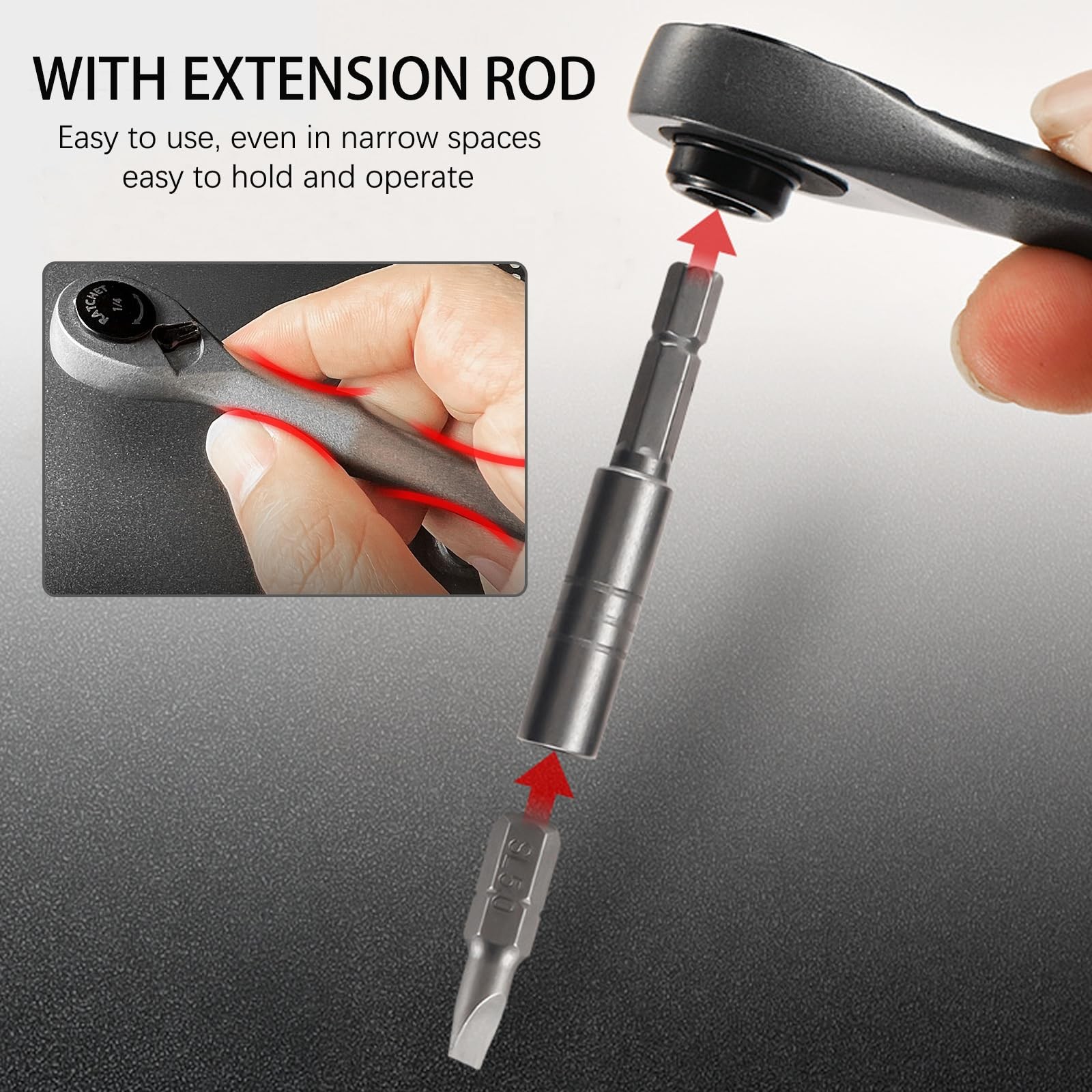 Ratcheting Screwdriver Set 25 in 1 Tool Kit EDC Multi Pocket Bit Driver