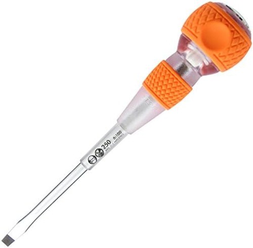 VESSEL Ball Grip Tang-Thru Screwdriver w/Ceramic Ball -6×100 (1/4″x4″) No.250…