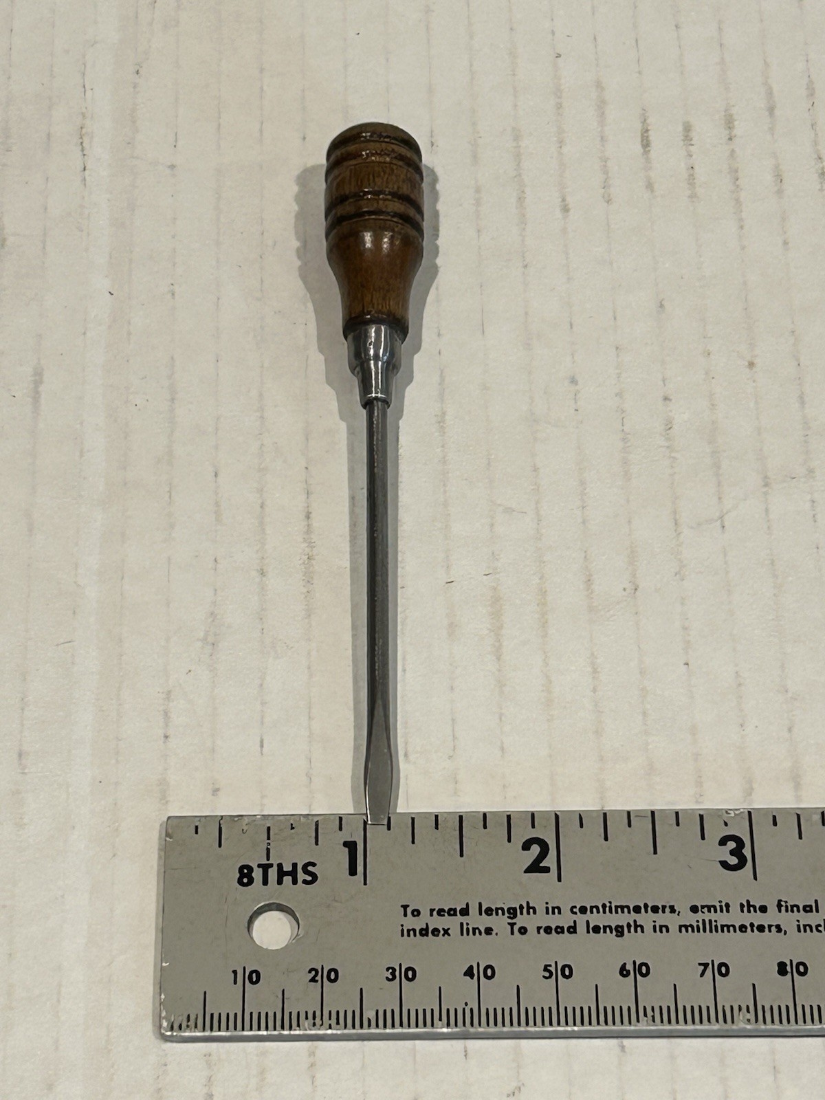 Small Vintage 3pc Jewelers Wood Handle Flat Tip Screwdrivers Slotted