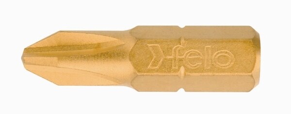 Felo 10317 Phillips #2 Titanium-Nitride Bit x 1″ on 1/4″ Stock