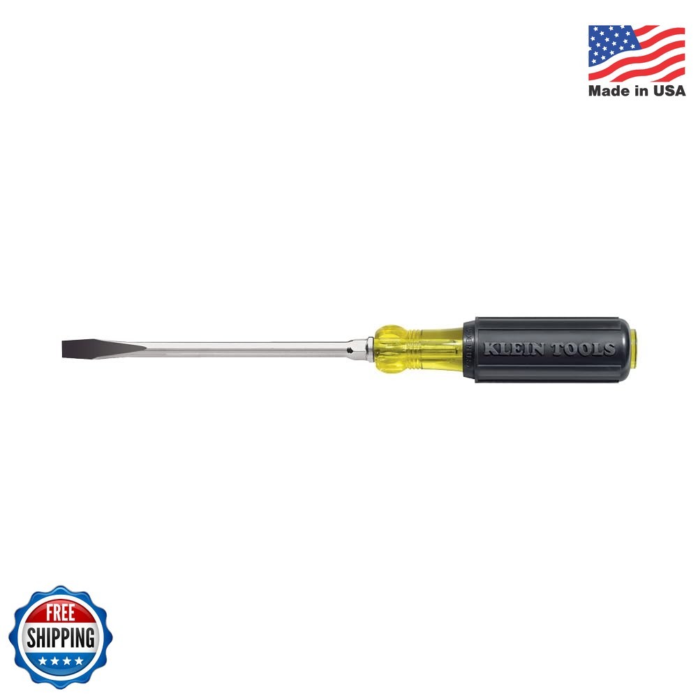 Klein Tools 602-8 3/8-Inch Keystone-Tip Screwdriver,, with 8-Inch He