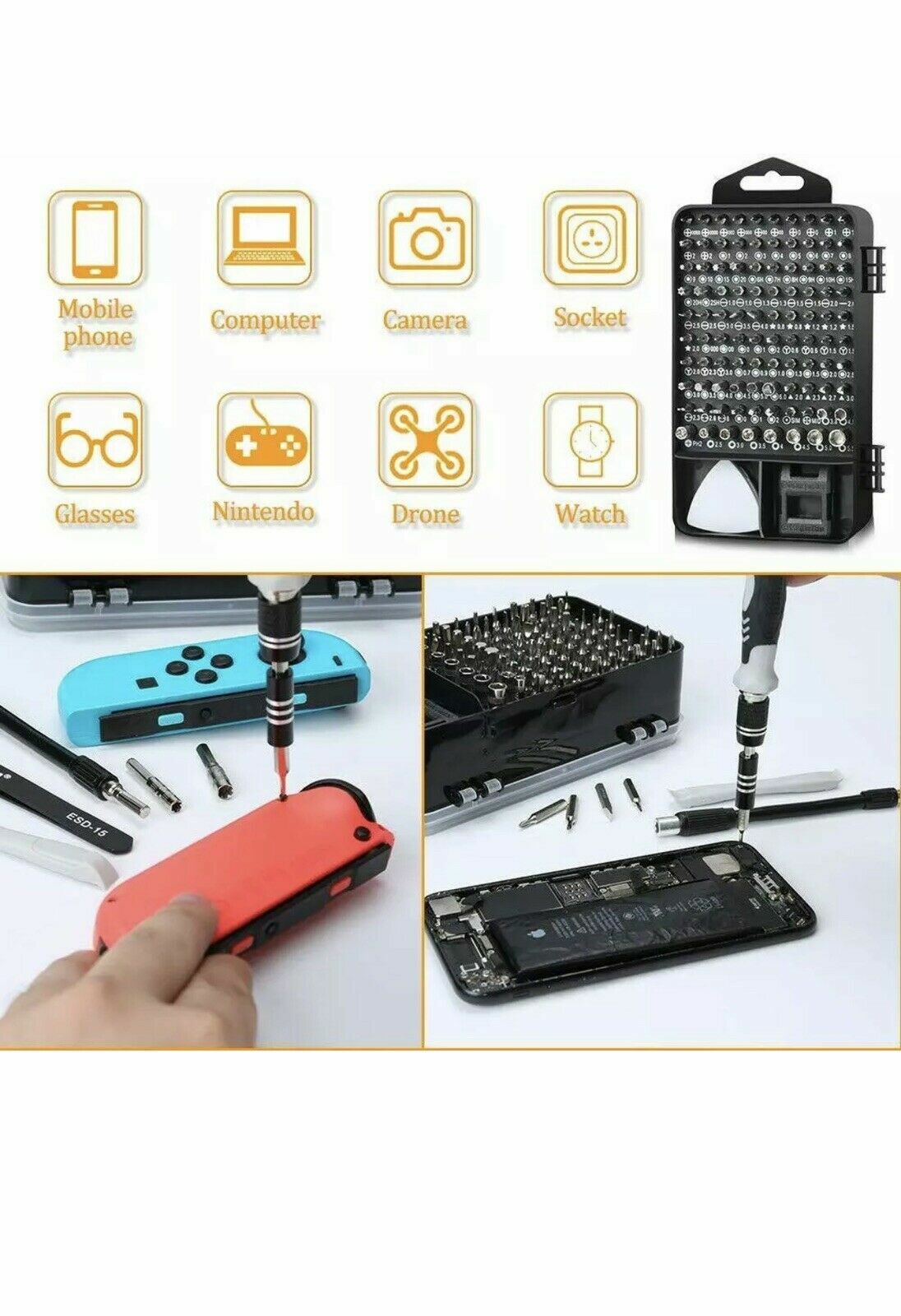Laptop Repair Multi Opening Tools Kit Precision Screwdriver Tool Set 117 In 1