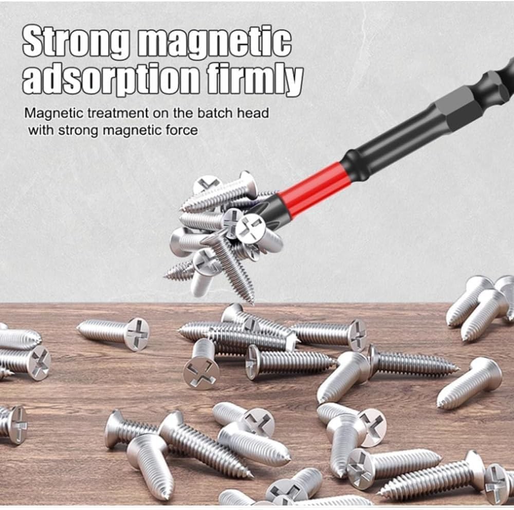 10pc FPH2 Impact Screwdriver Bit Set S2 Steel Magnetic Hex Shank for Electrician