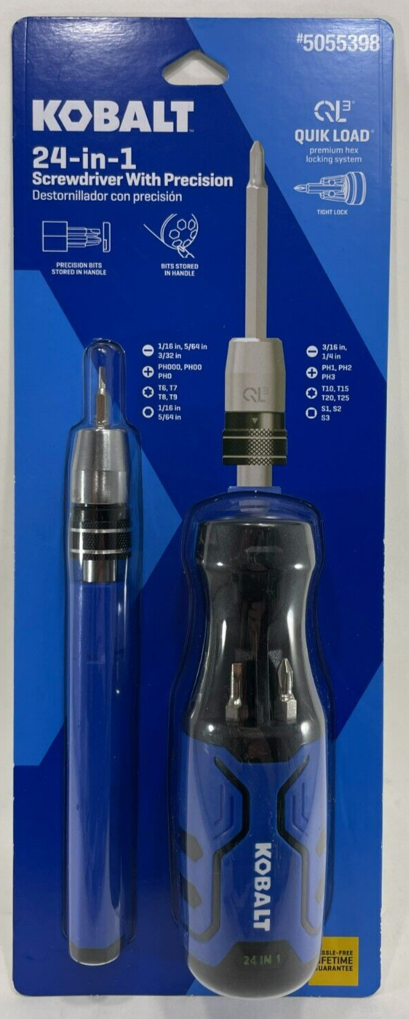 Kobalt – 67155 – Plastic Handle Combination Tip Multi-bit Screwdriver Set