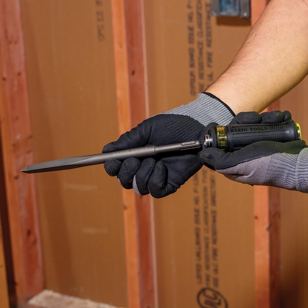 Klein Tools 32753SD SDS Demolition Screwdriver, Flat Chisel and Bull Black